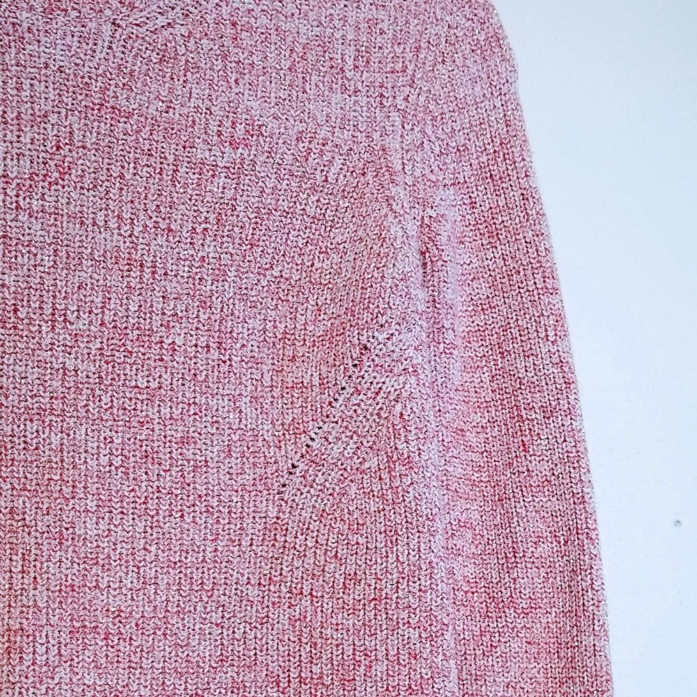MAJE ROSE SHIMMER CROPPED SWEATER PULLOVER SZ 1 (XS-S) - Picture 9 of 16